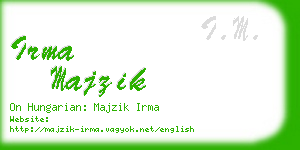irma majzik business card